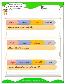 z sesi Çalışma Sayfaları